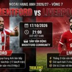 Nhận định bóng đá trực tiếp Brentford vs Liverpool vòng 7 Ngoại hạng Anh trên TieuLamTV